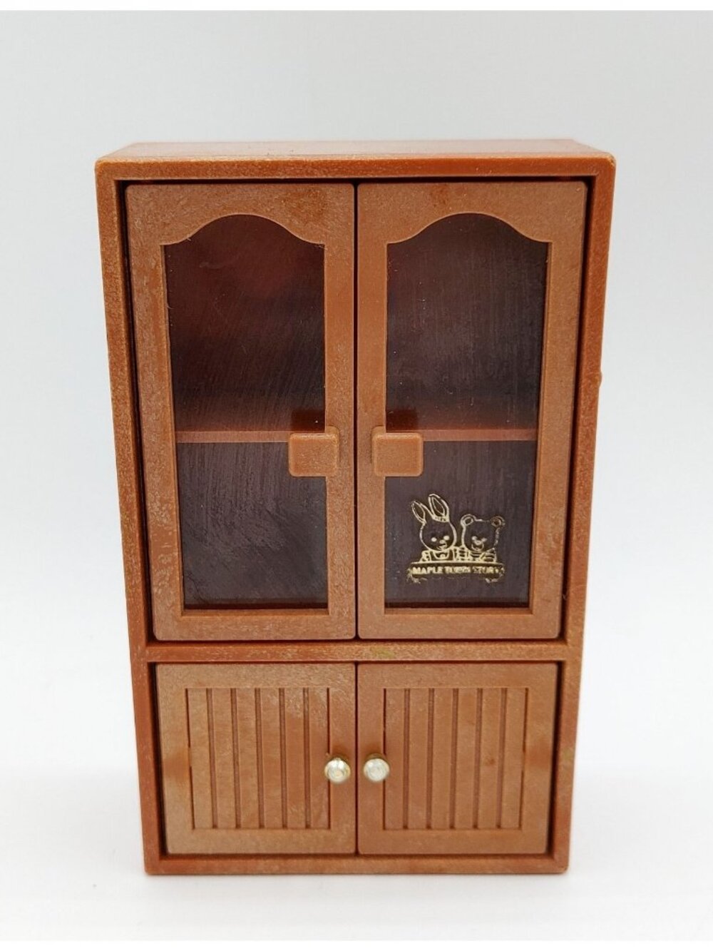 Bandai 1986 Sylvanian Families Maple Town Story Brown Hutch Display Cabinet
